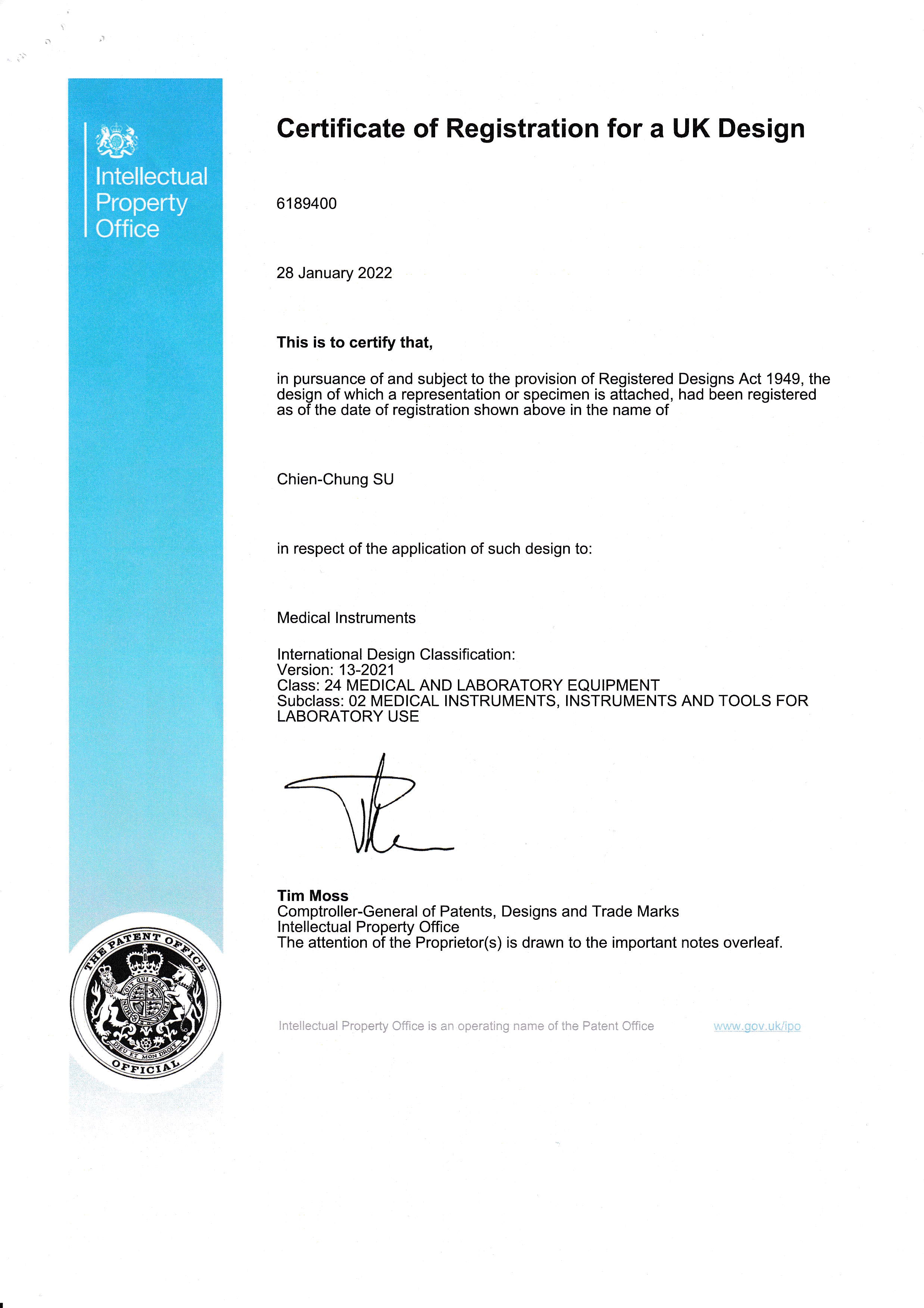 UK Design Patent UK Design Patent